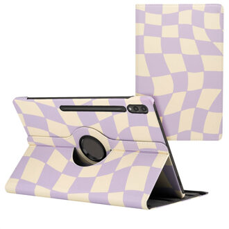 Imoshion 360° Draaibare Design Bookcase voor de Samsung Galaxy Tab S10 Ultra / Tab S9 Ultra - Dancing Cubes Meerkleurig - 14.6