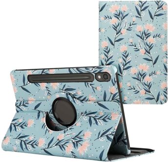 Imoshion 360° Draaibare Design Bookcase voor de Samsung Galaxy Tab S9 11.0 inch - Flowers Meerkleurig