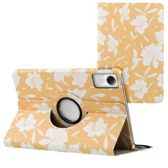 Imoshion 360° Draaibare Design Bookcase voor de Xiaomi Redmi Pad SE - Yellow Flowers Meerkleurig - 11