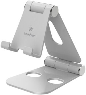 Imoshion Aluminium telefoonhouder bureau - Verstelbaar - Universeel - Zilver - One size