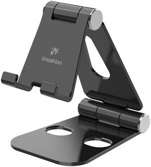 Imoshion Aluminium telefoonhouder bureau - Verstelbaar - Universeel - Zwart - One size