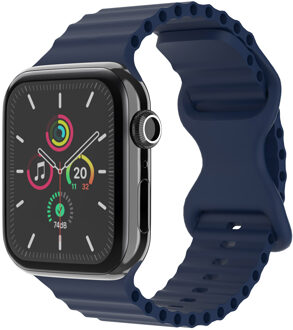 Imoshion Athletic siliconenbandje voor de Apple Watch Series 1 t/m 9 / SE (38/40/41 mm) | Series 10 / 11 (42 mm) - Donkerblauw - 41 mm