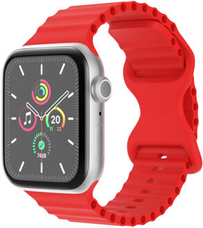 Imoshion Athletic siliconenbandje voor de Apple Watch Series 1 t/m 9 / SE (38/40/41 mm) | Series 10 / 11 (42 mm) - Rood - 41 mm