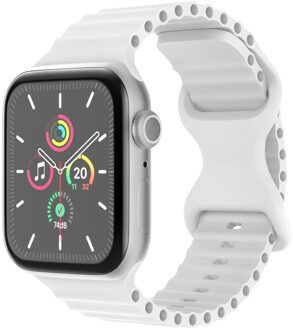 Imoshion Athletic siliconenbandje voor de Apple Watch Series 1 t/m 9 / SE (38/40/41 mm) | Series 10 / 11 (42 mm) - Wit - 41 mm