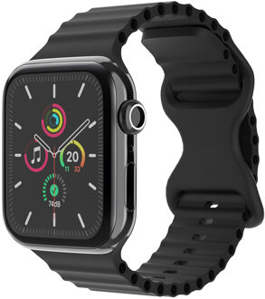 Imoshion Athletic siliconenbandje voor de Apple Watch Series 1 t/m 9 / SE (38/40/41 mm) | Series 10 / 11 (42 mm) - Zwart - 41 mm