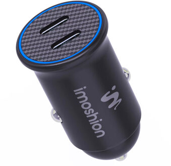 Imoshion Autolader - 30 Watt snellader met 2x USB-C Zwart - One size