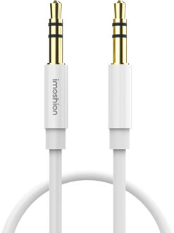 Imoshion AUX kabel - 3,5 mm / Jack audio kabel - Male to male - 1 meter - Wit - 1m