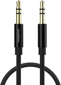 Imoshion AUX kabel - 3,5 mm / Jack audio kabel - Male to male - 1 meter - Zwart - 1m