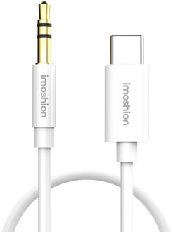 Imoshion AUX kabel - 3,5 mm / Jack audio naar USB-C kabel - Male to USB-C - 1 meter - Wit - 1m