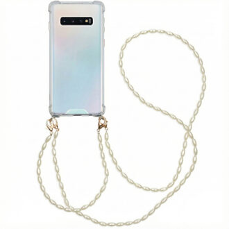 Imoshion Backcover met koord + armband hoesje - Parels Samsung Galaxy S10 hoesje - Transparant
