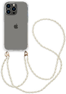 Imoshion Backcover met koord + armband - Parels voor de Apple iPhone 14 Pro Max - Transparant - 6.7