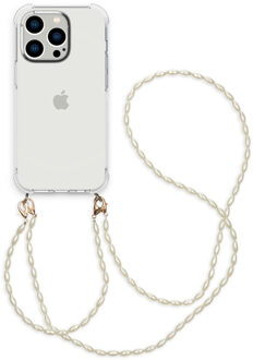 Imoshion Backcover met koord + armband - Parels voor de Apple iPhone 14 Pro - Transparant - 6.1