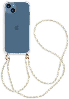 Imoshion Backcover met koord + armband - Parels voor de Apple iPhone 14 - Transparant - 6.06