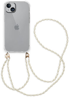 Imoshion Backcover met koord + armband - Parels voor de Apple iPhone 15 Plus - Transparant