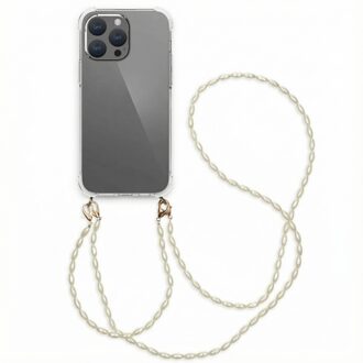 Imoshion Backcover met koord + armband - Parels voor de Apple iPhone 15 Pro Max - Transparant