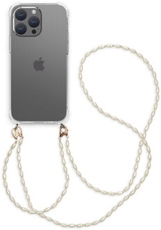 Imoshion Backcover met koord + armband - Parels voor de Apple iPhone 15 Pro Max - Transparant