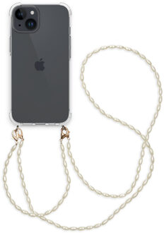 Imoshion Backcover met koord + armband - Parels voor de Apple iPhone 15 - Transparant