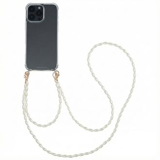 Imoshion Backcover met koord + armband - Parels voor de Apple iPhone 16 Pro Max - Transparant
