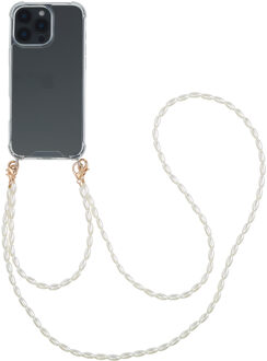 Imoshion Backcover met koord + armband - Parels voor de Apple iPhone 16 Pro Max - Transparant