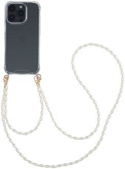 Imoshion Backcover met koord + armband - Parels voor de Apple iPhone 16 Pro - Transparant