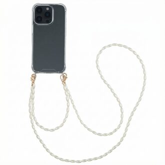 Imoshion Backcover met koord + armband - Parels voor de Apple iPhone 16 Pro - Transparant