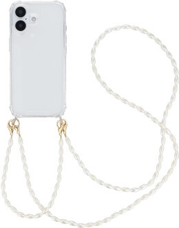 Imoshion Backcover met koord + armband - Parels voor de Apple iPhone 17 - Transparant