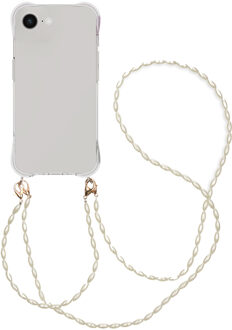 Imoshion Backcover met koord + armband - Parels voor de Apple iPhone 17e / 16e - Transparant