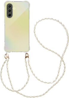 Imoshion Backcover met koord + armband - Parels voor de Samsung Galaxy A36 - Transparant
