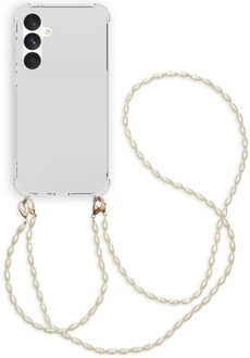 Imoshion Backcover met koord + armband - Parels voor de Samsung Galaxy A55 - Transparant