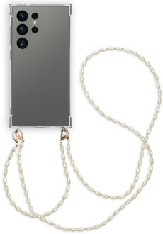 Imoshion Backcover met koord + armband - Parels voor de Samsung Galaxy S24 Ultra - Transparant