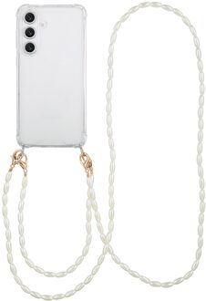 Imoshion Backcover met koord + armband - Parels voor de Samsung Galaxy S25 FE - Transparant