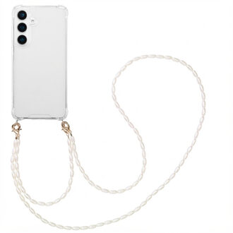 Imoshion Backcover met koord + armband - Parels voor de Samsung Galaxy S25 Plus - Transparant
