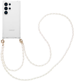 Imoshion Backcover met koord + armband - Parels voor de Samsung Galaxy S25 Ultra - Transparant
