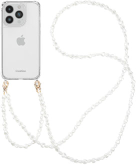 Imoshion Backcover met koord + armband voor de Apple iPhone 14 Pro Max - Parels Hartjes Transparant
