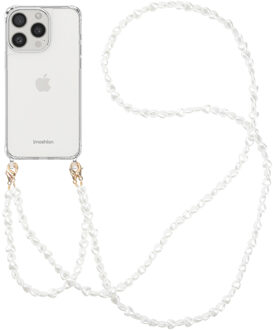 Imoshion Backcover met koord + armband voor de Apple iPhone 15 Pro - Parels Hartjes Transparant