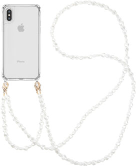 Imoshion Backcover met koord + armband voor de Apple iPhone X / Xs - Parels Hartjes Transparant