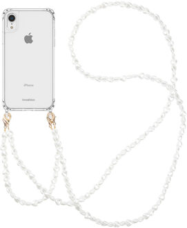 Imoshion Backcover met koord + armband voor de Apple iPhone Xr - Parels Hartjes Transparant
