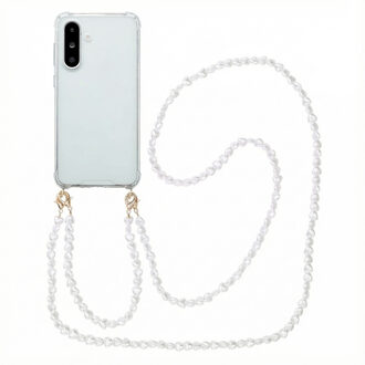 Imoshion Backcover met koord + armband voor de Samsung Galaxy A56 - Parels Hartjes Transparant