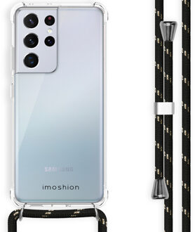 Imoshion Backcover met koord Samsung Galaxy S21 Ultra hoesje - Zwart / Goud