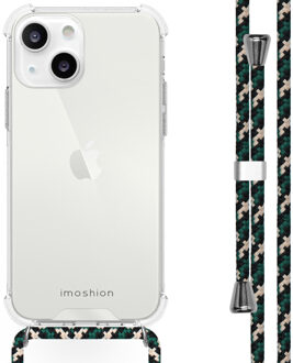 Imoshion Backcover met koord voor de Apple iPhone 13 - Green Multi Color Transparant