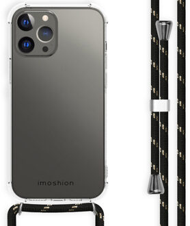 Imoshion Backcover met koord voor de Apple iPhone 13 Pro Max - Zwart & Goud Transparant