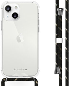 Imoshion Backcover met koord voor de Apple iPhone 13 - Zwart & Goud Transparant