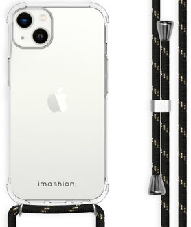 Imoshion Backcover met koord voor de Apple iPhone 14 Plus - Zwart & Goud Transparant - 6.7