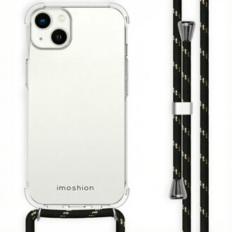 Imoshion Backcover met koord voor de Apple iPhone 14 Plus - Zwart & Goud Transparant - 6.7
