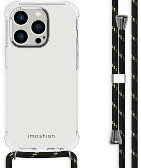 Imoshion Backcover met koord voor de Apple iPhone 14 Pro - Zwart & Goud Transparant - 6.1