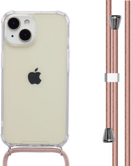 Imoshion Backcover met koord voor de Apple iPhone 15 - Rose Gold Transparant