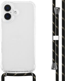 Imoshion Backcover met koord voor de Apple iPhone 16 - Zwart / Goud