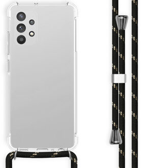 Imoshion Backcover met koord voor de Samsung Galaxy A32 (4G) - Zwart / Goud Transparant