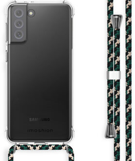 Imoshion Backcover met koord voor de Samsung Galaxy S21 FE - Green Multi Color Transparant