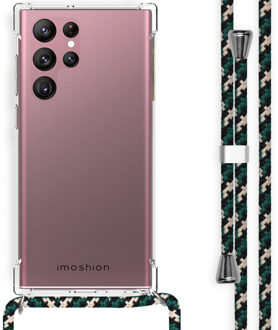 Imoshion Backcover met koord voor de Samsung Galaxy S22 Ultra - Green Multi Color Transparant